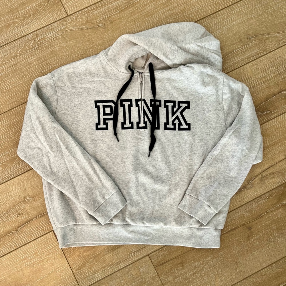 Like New Pink Quarter Zip Hoodie